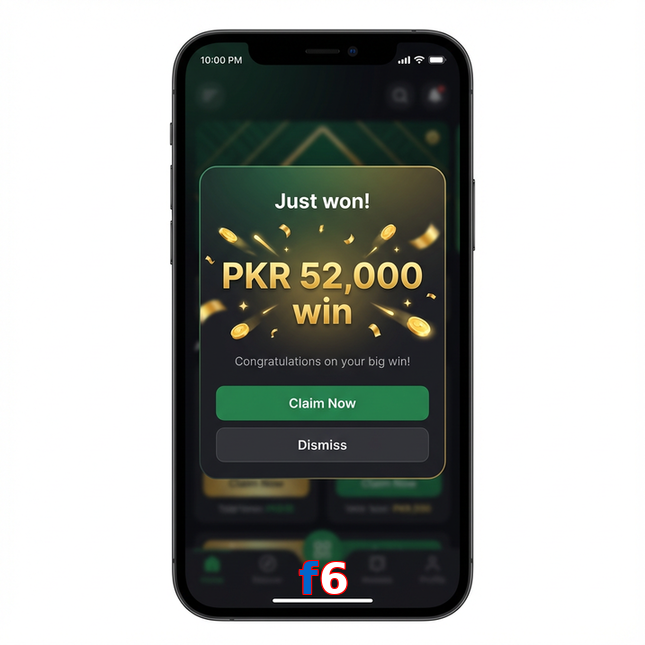 Main screen of F6 win page for PK players